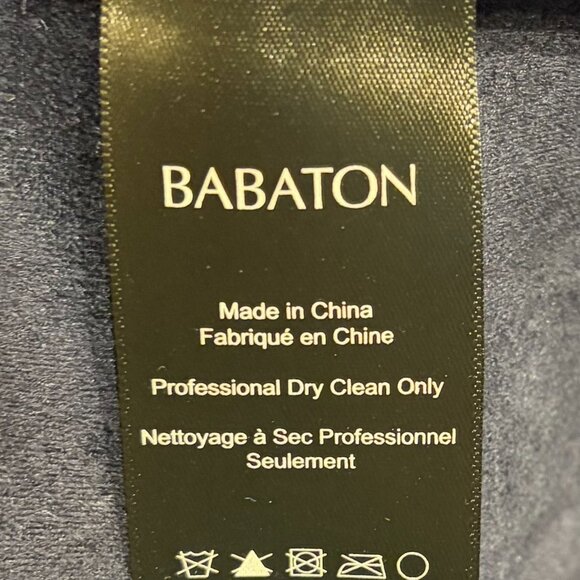 NWT -BABATON X ARITZIA Chuck Faux Suede Midi Pencil Skirt (Size 0 - Royal Navy) - Picture 7 of 11